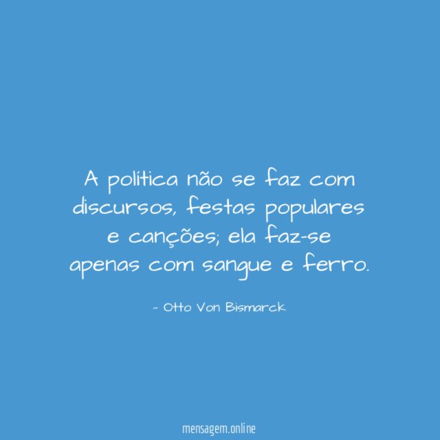 A política não se faz com discursos