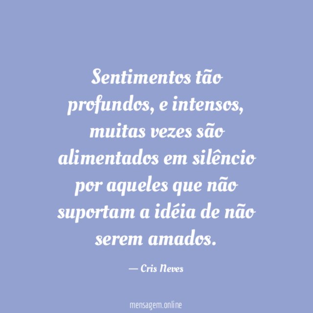 Sentimentos tão profundos