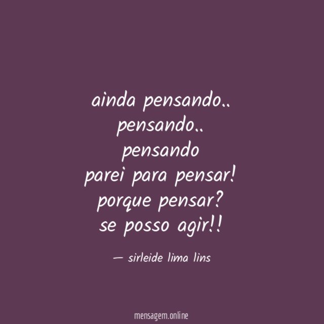 ainda pensando