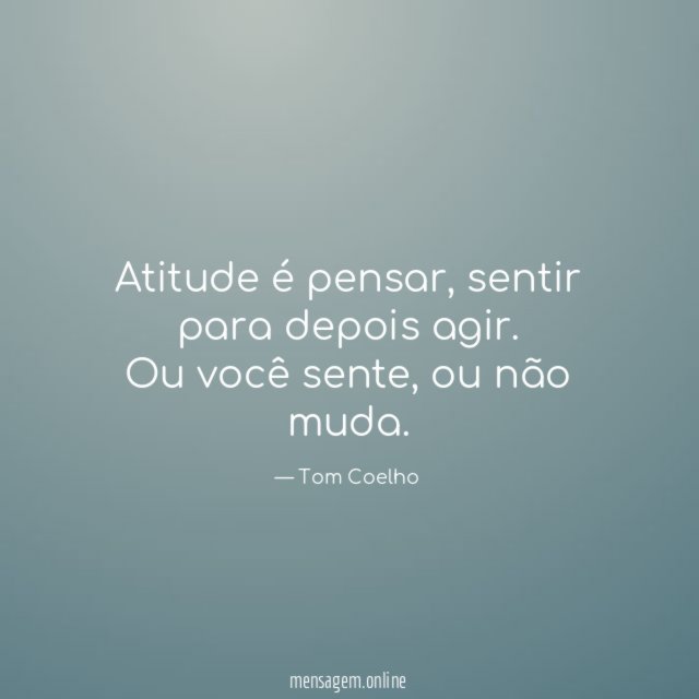 Atitude é pensar