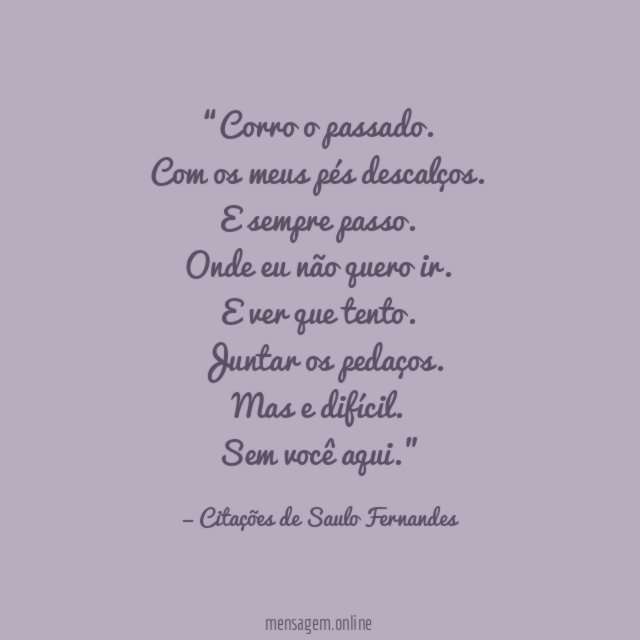 Corro o passado