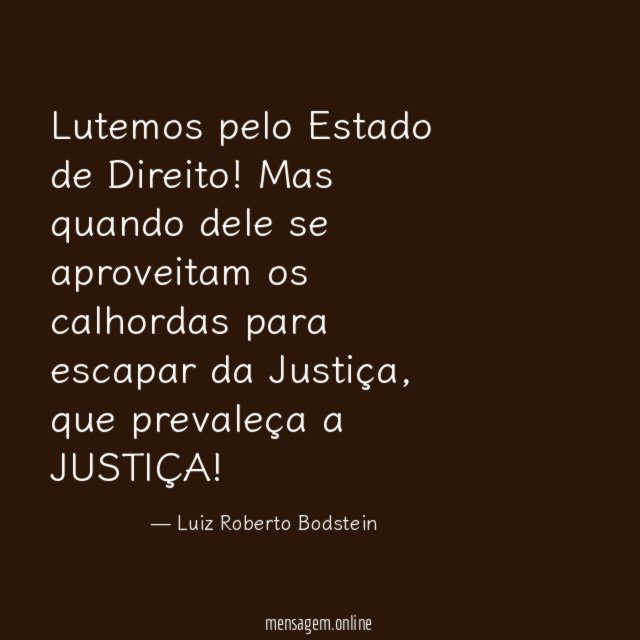 Lutemos pelo Estado de Direito