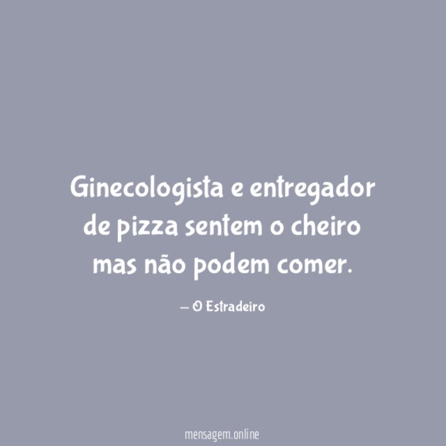 Ginecologista e entregador de pizza sentem o cheiro