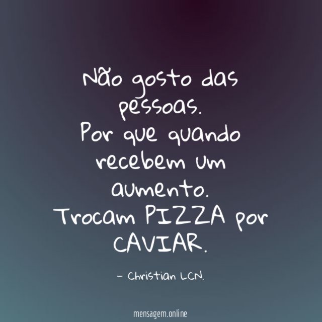 Não gosto das pessoas