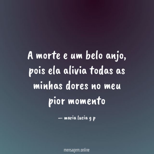 A morte e um belo anjo