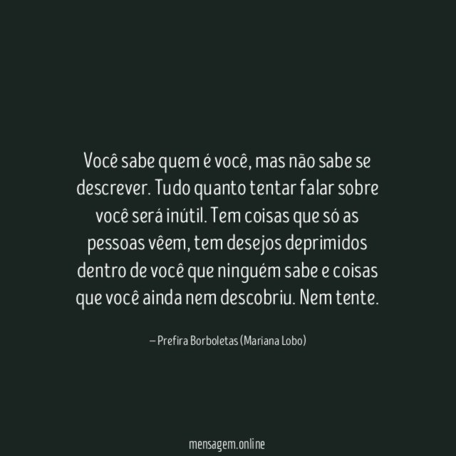 Você sabe quem é você