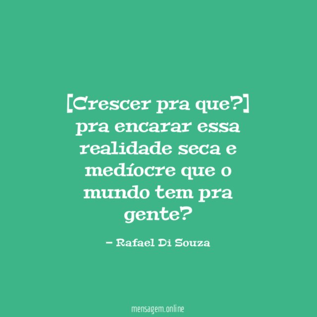 [Crescer pra que