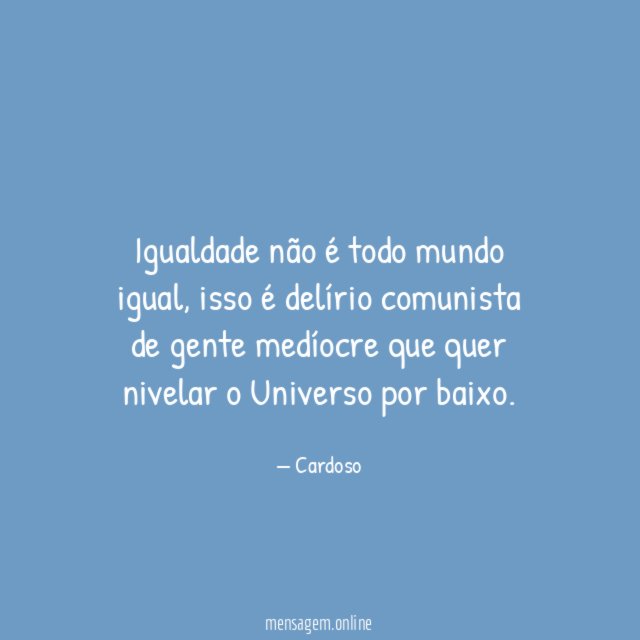 Igualdade não é todo mundo igual