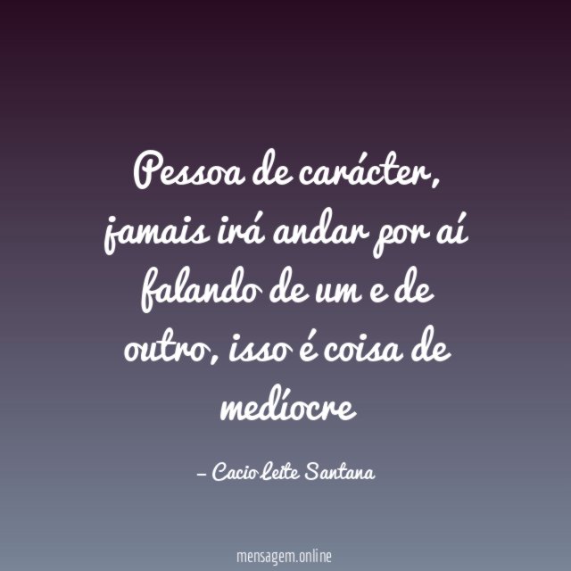 Pessoa de carácter