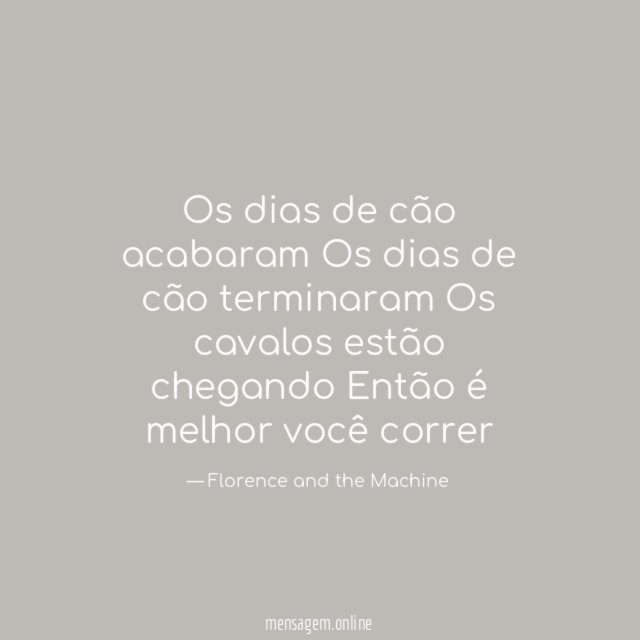 Os dias de cão acabaram Os dias de cão