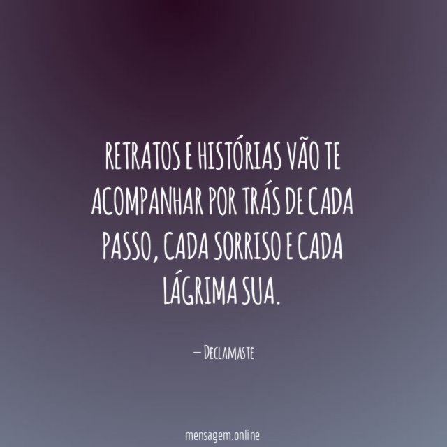 Retratos e histórias vão te acompanhar por trás