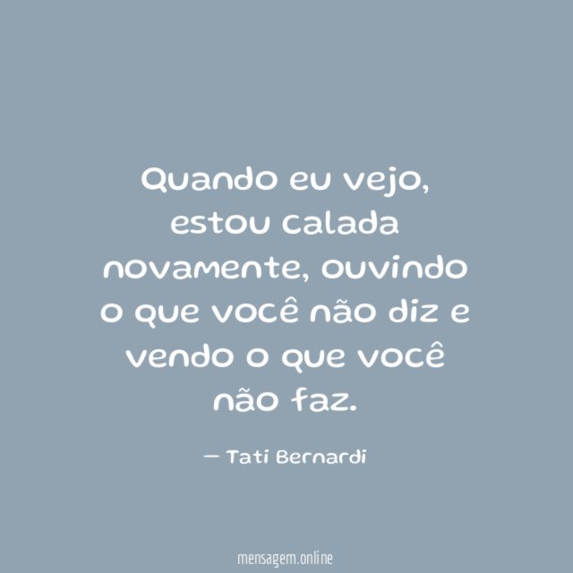 Quando eu vejo