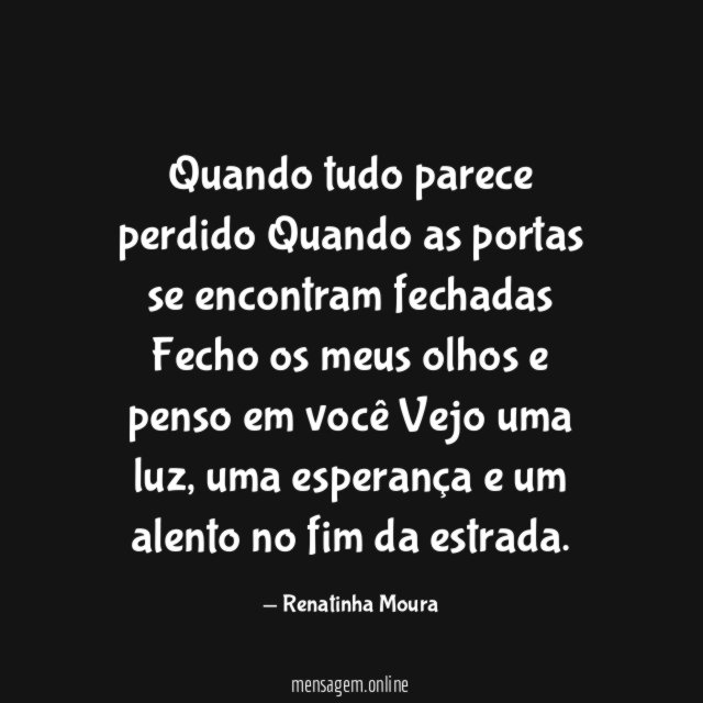 Quando tudo parece perdido Quando as portas se encontram