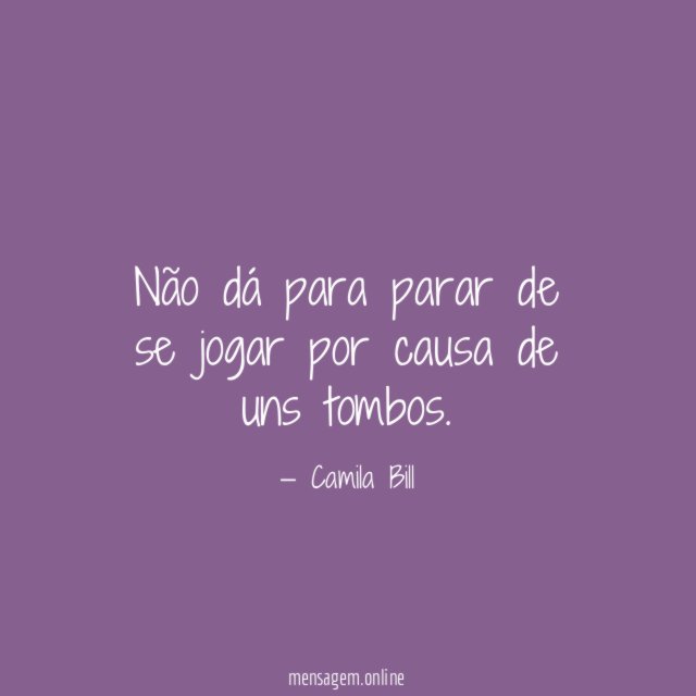 Não dá para parar de se jogar por
