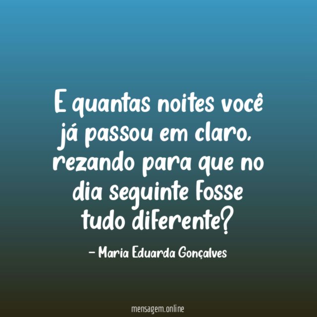 E quantas noites você já passou em claro