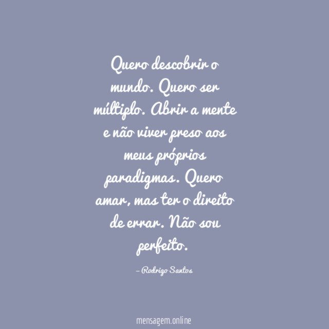Quero descobrir o mundo
