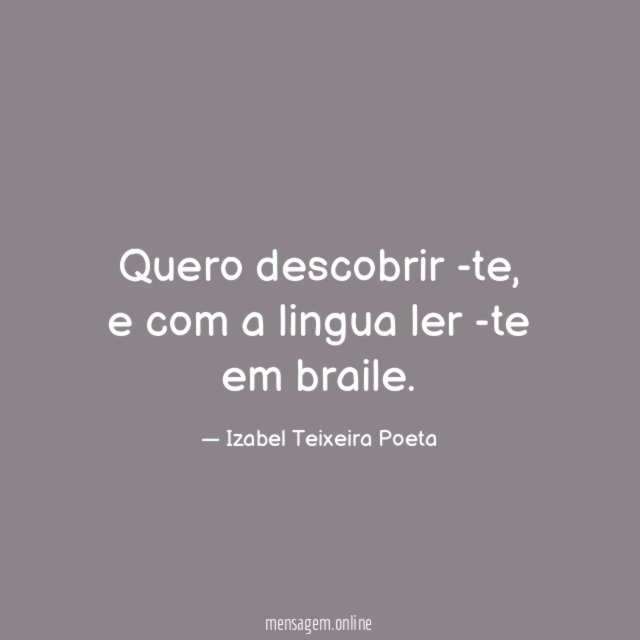 Quero descobrir -te
