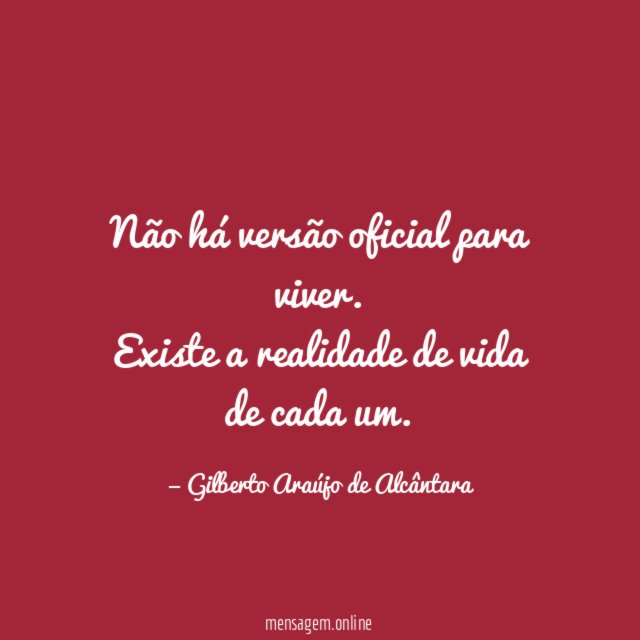 Não há versão oficial para viver