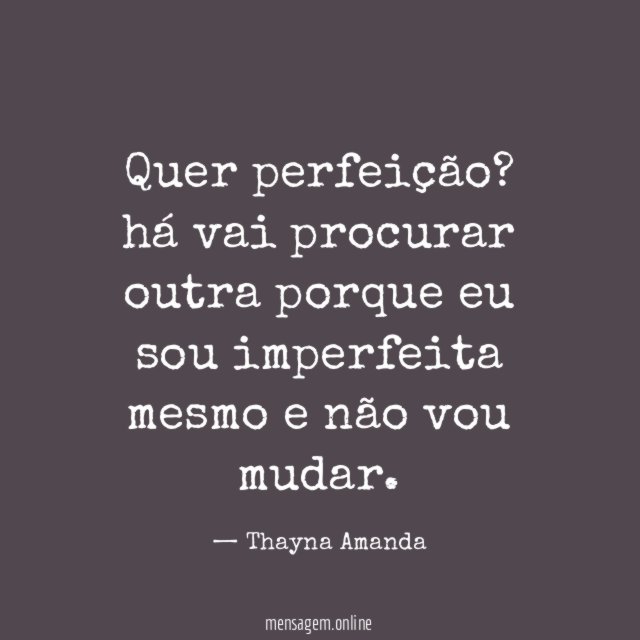 Quer perfeição