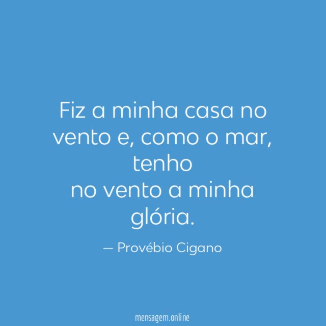 Fiz a minha casa no vento