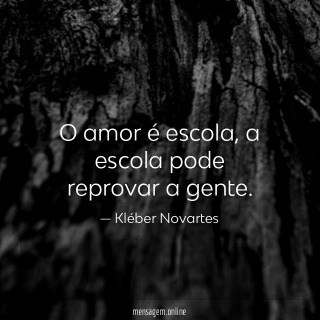 O amor é escola