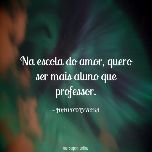 Na escola do amor