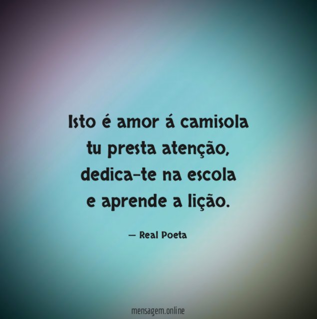 Isto é amor á camisola tu presta atenção
