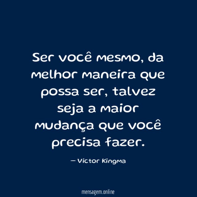 Ser você mesmo