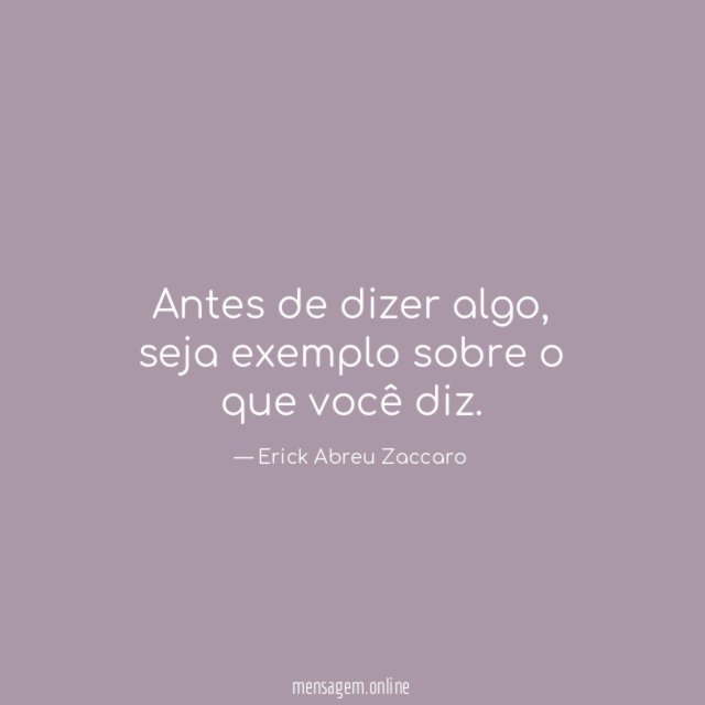 Antes de dizer algo