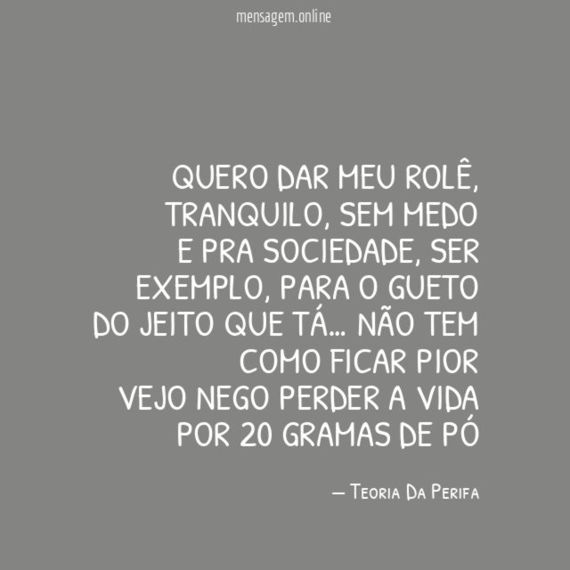 Quero dar meu rolê