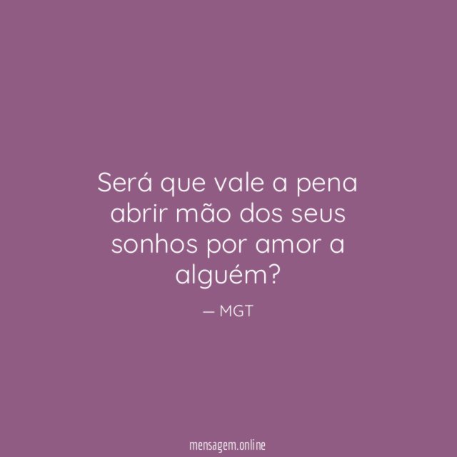 Será que vale a pena abrir mão dos