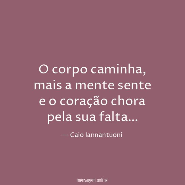 O corpo caminha