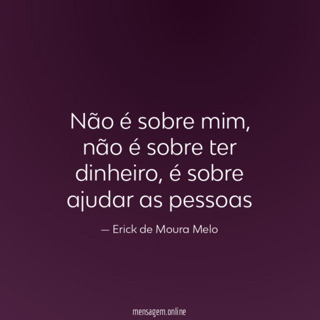Não é sobre mim