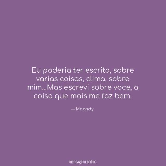 Eu poderia ter escrito