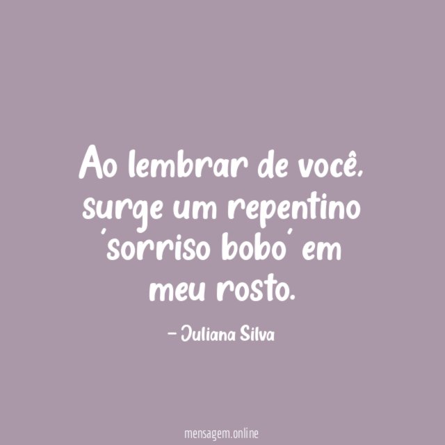 Ao lembrar de você