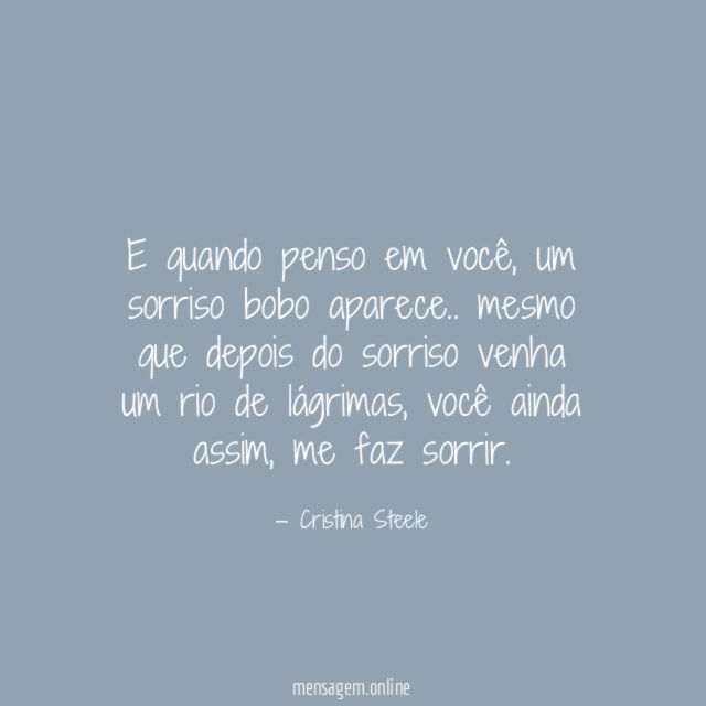 E quando penso em você
