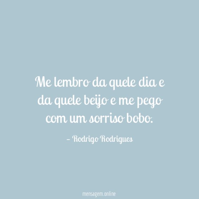 Me lembro da quele dia e da quele