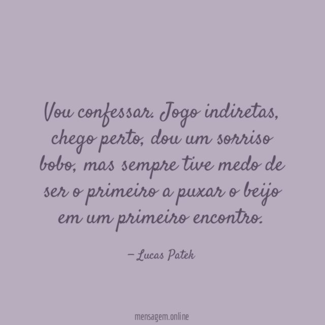 Vou confessar