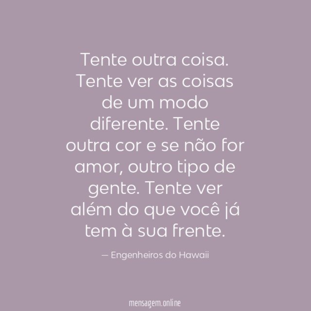 Tente outra coisa