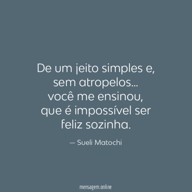 De um jeito simples