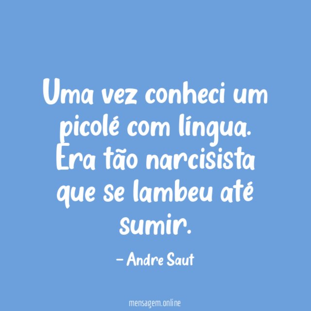 Uma vez conheci um picolé com língua