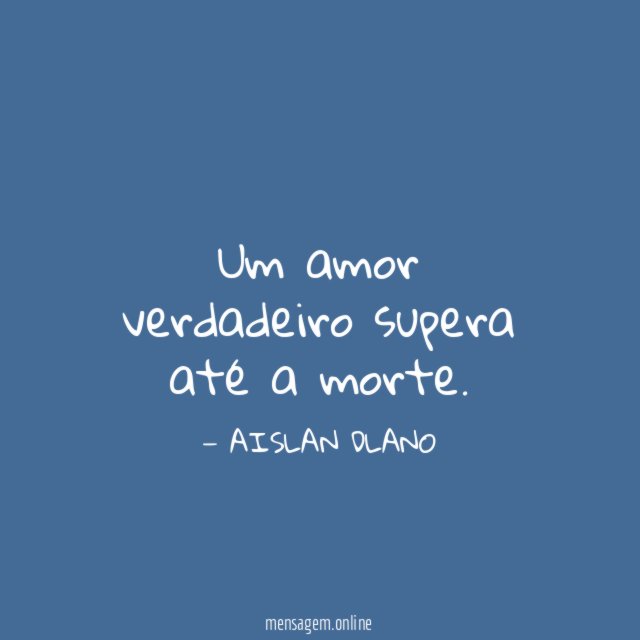 Um amor verdadeiro supera até a morte