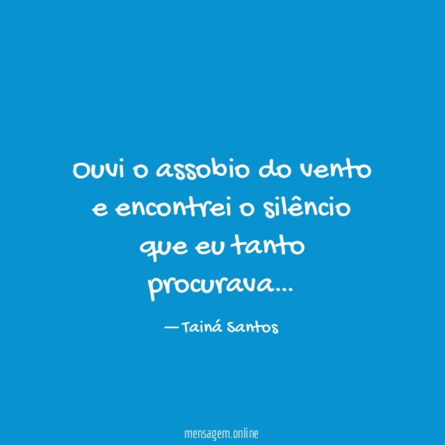 Ouvi o assobio do vento e encontrei