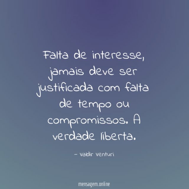 Falta de interesse