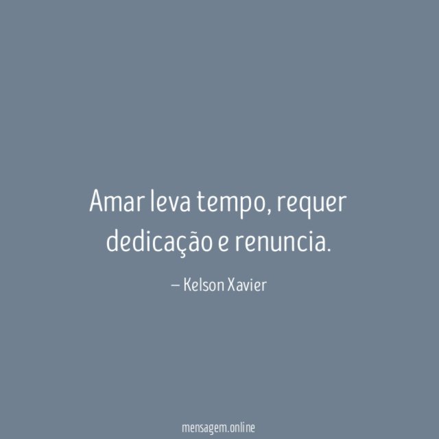 Amar leva tempo