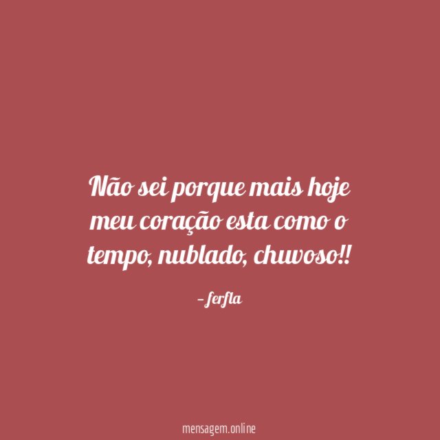 Não sei porque mais hoje meu coração esta