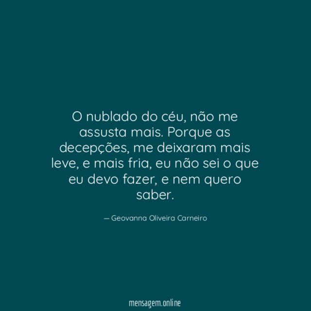 O nublado do céu