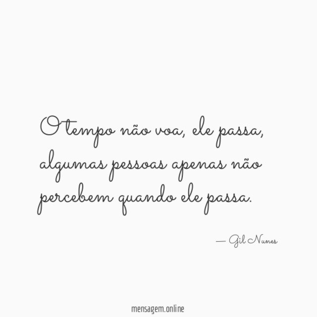 O tempo não voa
