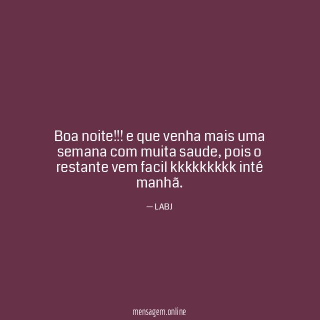 Boa noite