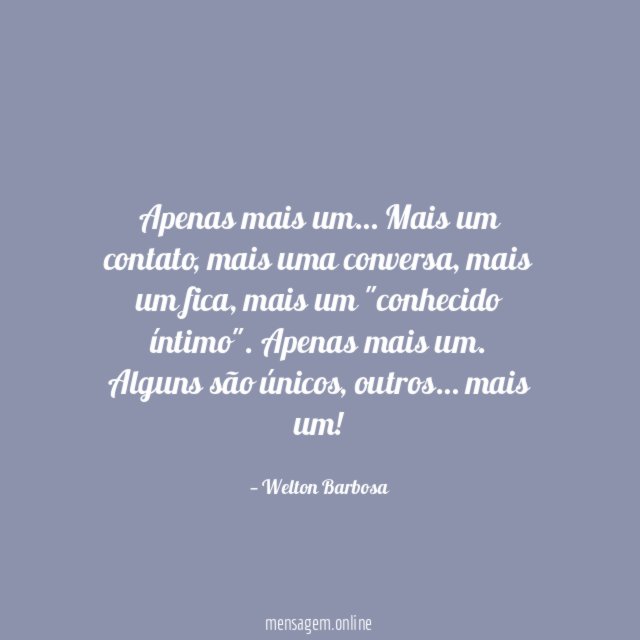 Apenas mais um